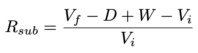 Formel zur Berechnung der Subperioden des TWROR